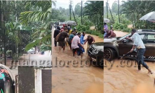 Main news Heavy Rain Batters Dakshina Kannada; Nethravathi River Water Level Rises